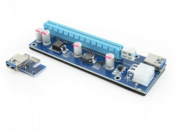 RC-PCIEX-03 Gembird * PCI-Express riser add-on card, PCI-ex 6-pin power connector - Img 1