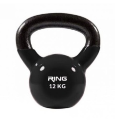 Ring 12kg metal+vinyl RX DB2174-12 black Kettlebell