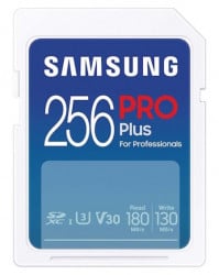 Samsung SD card 256GB, PRO Plus, SDXC, UHS-I U3 V30 Class 10 ( MB-SD256S/EU )