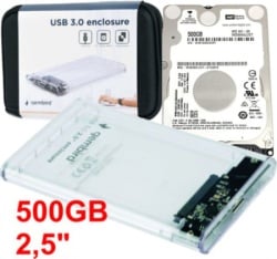 Seagate ee2-u3s9-6  wd5000luct  hdd 2.5 * 500gb set usb 3.0 sata eksterno kuciste + 500gb (1899)-1