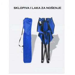 Sklopiva stolica za kampovanje crna - Img 4