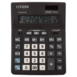 Stoni poslovni kalkulator CDB-1201-BK, 12 cifara Citizen ( 05DGC312 ) - Img 3