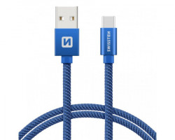 Swissten data kabl tekstil USB na tip C 1.2m plav - Img 1