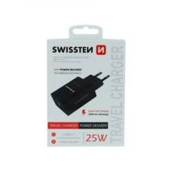 Swissten punjač PD 25W za iPhone&Samsung crna ( 80186 ) - Img 1