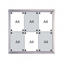 Tabla oglasna 2x3 2X3 SK6SE bela magnetna, vodootporna, 6xA4, vrata, staklo ( H297 )  - Img 2