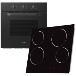 Tesla BO301MB+HV6401MB/ 65L/ 60cm/Mechanical control/keramicka ploca/59cm/crni Ugradni set ( BO301MB+HV6401MB )