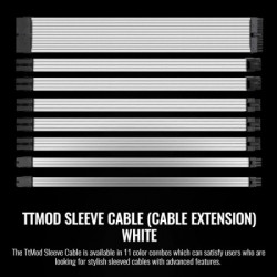 Thermaltake mod sleeved cable/White/300mm/combo pack, AC-050-CN6NAN-A3 - Img 2