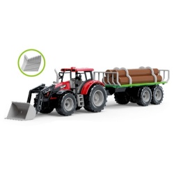 Traktor sa namenskom kašikom i prikolicom za drva ( 1041143 )-3