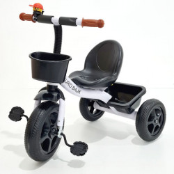 Tricikl Euro za decu sa mekim gumama - Beli - Img 1