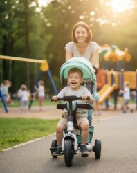 Tricikl Guralica Happybike Big model 419 sa mekanim rotirajućim sedištem - Mint