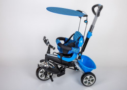 Tricikl KR02 za decu + mekano sedište plavi - Img 3