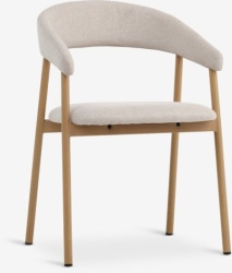 Trpezarijska stolica bež/hrast