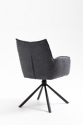 Trpezarijska stolica Ringo 1 Belo-Crno-Siva/Crne noge 610x620x890 mm ( 775-082 ) - Img 4