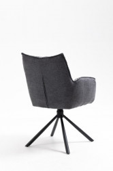 Trpezarijska stolica Ringo 1 Belo-Crno-Siva/Crne noge 610x620x890 mm ( 775-082 ) - Img 8
