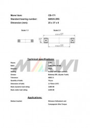 Union ležaj srednjeg pogona cb-171 6805/6 2rs 25x37x6 ( 436171 ) - Img 2