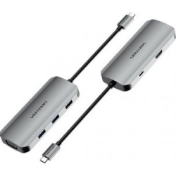 Vention toihb usb-c hdmi/vga/3xusb 3.0/pd 100w docking station  - Img 2