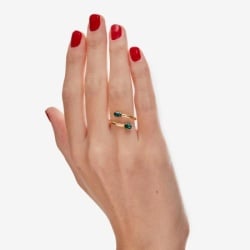 Victoria cruz alyssa emerald gold prsten sa swarovski kristalima ( a4503-20da )-2