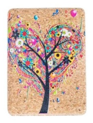 Viter ogledalce cork floral design ( L-855_3 )