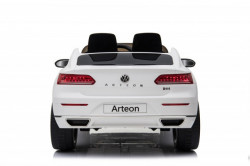 Volkswagen Arteon Licencirani auto za decu na akumulator sa kožnim sedištem i mekim gumama - Beli - Img 6