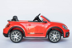 VW Buba Licencirani Auto sa kožnim sedištem i ojačanim PVC točkovima - Crveni ( VW Buba-3 ) - Img 3