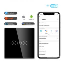 Wi-Fi smart prekidač svetla sa N provodnikom 3x5A ( WFPS-N03/BK ) - Img 3