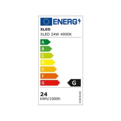 XLED 24W 4000K Ugradni okrugli LED panel plasticni,2640 Lm, 󫺘*29mm, Ra80, IP20 170940-2