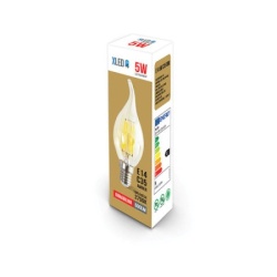 Xled e14 208479 5w c35,2700k,220v,600lm,35*123mm,ra󖿄 pf𕟲.5 amber filament sijalica dimabilna