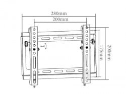 Xwave nosač za TV/ 17"- 42"/TILT/NAGIB 0°-10°/VESA do 200x200/težina do 30kg/3,6cm od zida/crn ( Xstand T17/42 022329 ) - Img 2