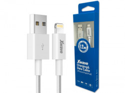 Xwave USB kabl /USB 2.0(tip A) - LIGHTNING(iPHONEkompatibilni)/dužina 1.2m/3A/Aluminium/beli upleteni ( USB za iPhone 1.2m 3A Al /white mes - Img 2