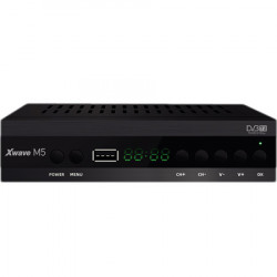 XWave VB-T2 set top box, metalno kuciste, LED displey, scart,HDMI,RF in, RF out, USB, media player ( M5 DVB ) - Img 1