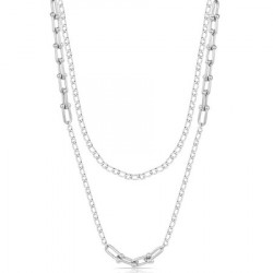 Ženska freelook srebrna ogrlica od hirurškog Čelika ( frj.3.6007.1 )