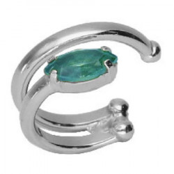 Ženske victoria cruz ear cuff light turquoise mindjuše sa swarovski tirkiznim kristalom ( a3965-15ht )