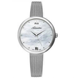 Ženski adriatica milano beli srebrni modni ručni sat sa srebrnim pancir kaišem ( a3632.518fq ) - Img 4