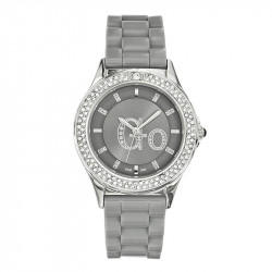 Ženski girl only go cristaux sivi modni ručni sat sa sivim gumenim kaišem ( 698130 ) - Img 1
