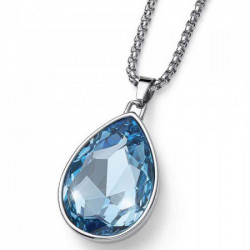 Ženski oliver weber delite large aquamarine lančić sa swarovski plavim kristalom ( 11911.202 ) - Img 1