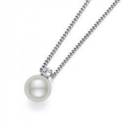 Ženski oliver weber just crystal lančić sa belim swarowski perla priveskom ( 11685r ) - Img 1