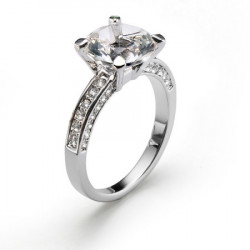 Ženski oliver weber princess crystal prsten sa swarovski belim kristalom l ( 41064l.001 ) - Img 1