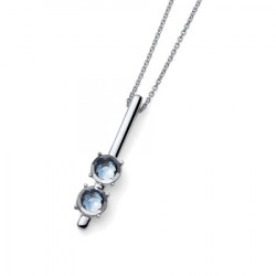 Ženski oliver weber rimmed denim blue lančić sa swarovski kristalnim priveskom ( 11950r ) - Img 2