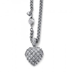 Ženski oliver weber titanic crystal lančić sa swarovski srce belim kristalnim priveskom ( 12134r ) - Img 2