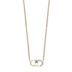 Ženski oliver weber zigzag gold lančić sa swarovski kristalom ( 12319g )