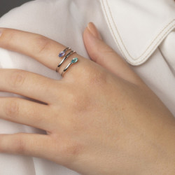Ženski Victoria Cruz multicolor isabella prsten sa swarovski kristalima ( a3764-mha ) - Img 3