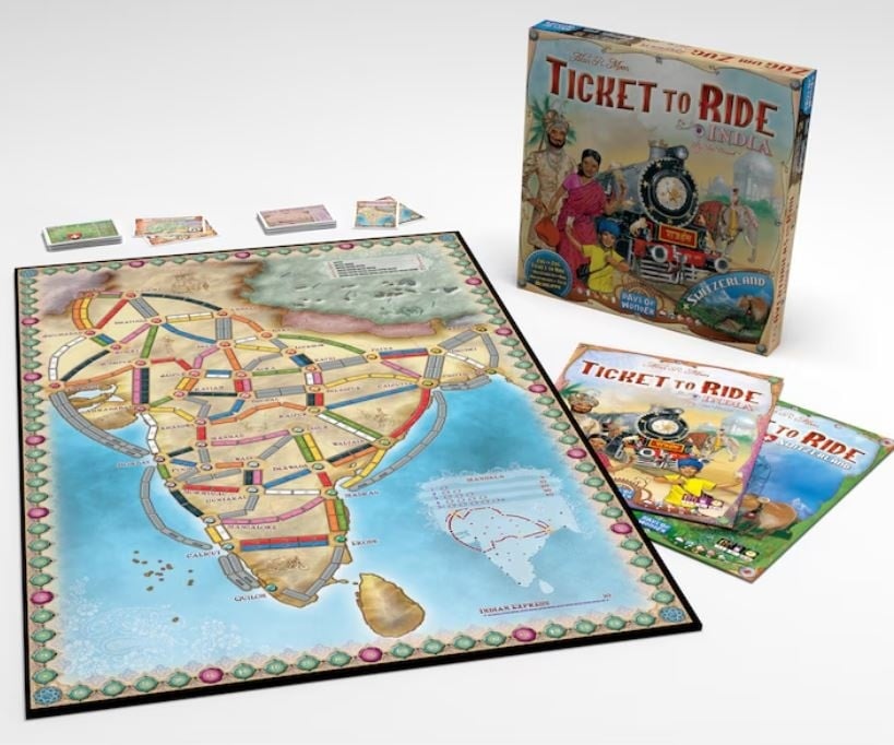 Extensie Asmodee - Ticket to Ride, Map Collection, India & Swiss, lb. engleza - 3 | YEO