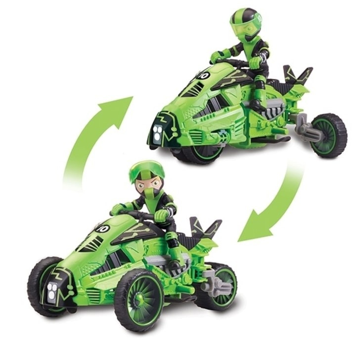 Figurina Ben 10 cu vehicul extraterestru - Ben\'s Transforming Omni-Cycle - 2 | YEO