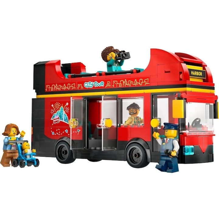 LEGO® City - Autobuz turistic rosu cu etaj 60407, 384 piese - 2 | YEO