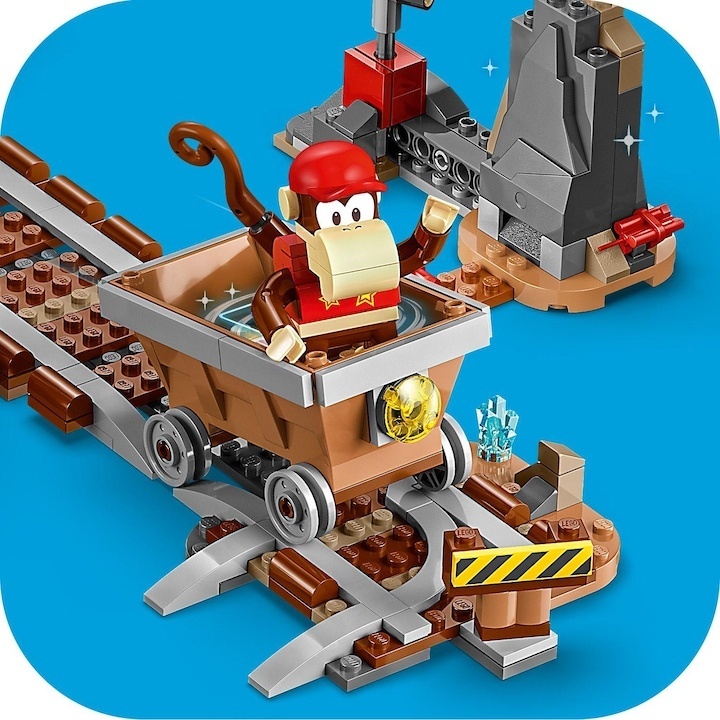 LEGO® Super Mario - Set de extindere - Plimbarea cu vagonetul minier a lui Diddy Kong 71425, 1157 piese - 2 | YEO