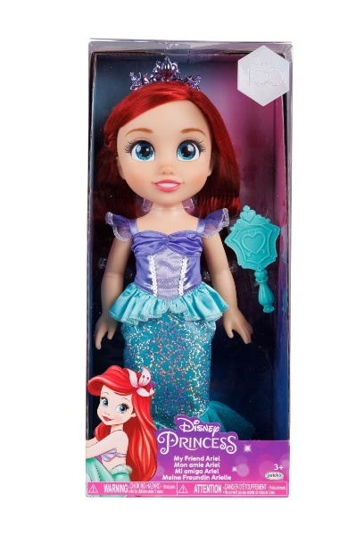 Papusa Disney Princess - Ariel, colectia Disney 100 Dresses, 38cm