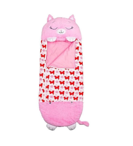 Sac de dormit din plus 2 in 1 Happy Nappers - Charlotte Kitty, Roz, 50 x 137 cm - 1 | YEO