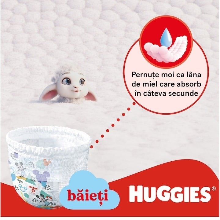 Scutece chilotel Huggies Little Movers 4, Boy, 9-14 kg, 72 buc - 3 | YEO