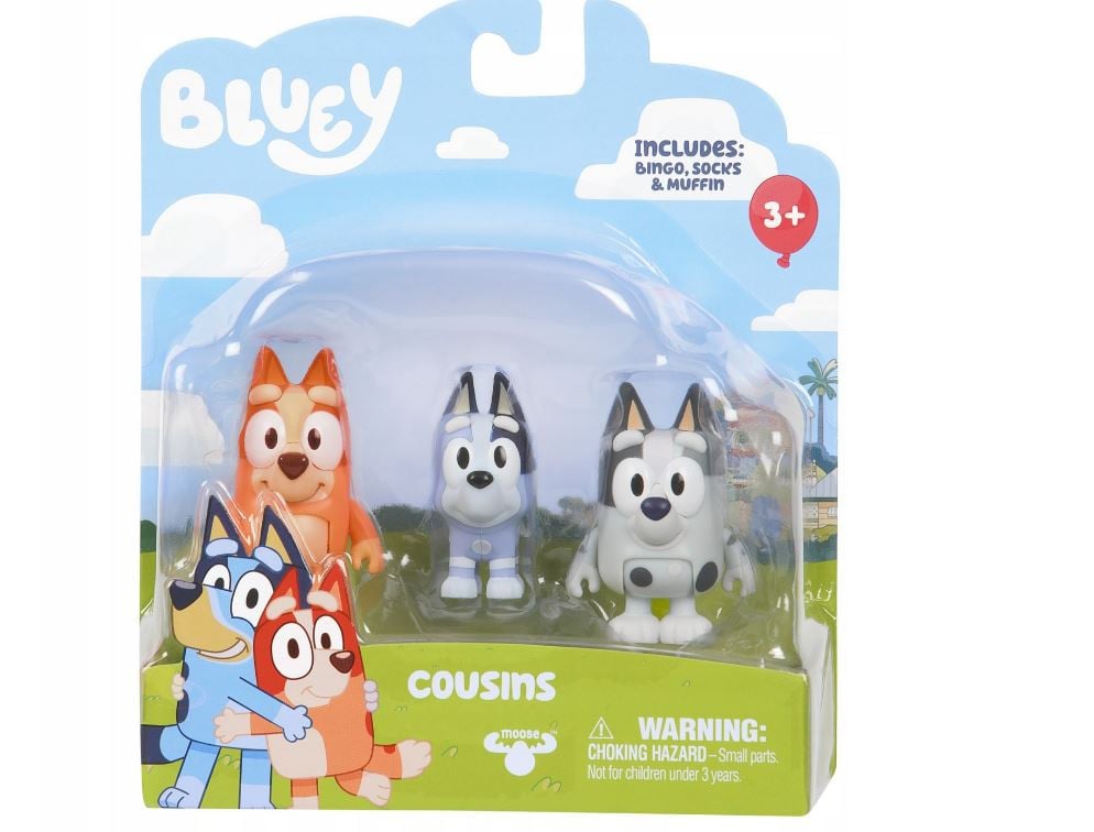 Set 3 figurine Bluey - Bingo, Muffin, Socks - 1 | YEO