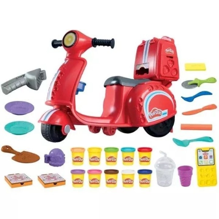 Set Play-Doh Scooter de livrare pizza , accesorii si plastilina - 3 | YEO